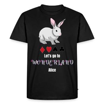 Alice au pays des merveilles - T-shirt Premium bio Homme - noir - Devant - Nico (187cm)