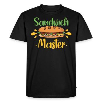 Sandwich Master Lovers - Men's Premium Organic T-Shirt - black - Front - Nico (187cm)