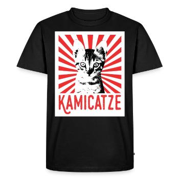 Kamicatze chat mignon chat chat grincheux chats chats - T-shirt Premium bio Homme - noir - Devant - Nico (187cm)