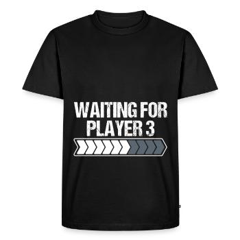 Cadeau drôle femme enceinte bientôt né M - T-shirt Premium bio Homme - noir - Devant - Nico (187cm)
