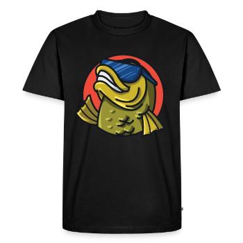 Carpe pêcheur pêche cadeaux pêcheur papa cadeau - T-shirt Premium bio Homme - noir - Devant - Nico (187cm)
