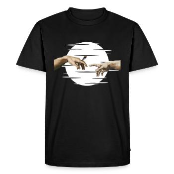 Michelangelo Pass the joint Weed Druffi Trippy - Men's Premium Organic T-Shirt - black - Front - Nico (187cm)