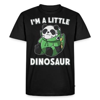 Dinosaure petit dino panda - T-shirt Premium bio Homme - noir - Devant - Nico (187cm)