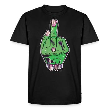 Déguisement d'Halloween Zombie main majeur - T-shirt Premium bio Homme - noir - Devant - Nico (187cm)