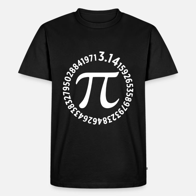 PI - Männer Premium Bio T-Shirt - Schwarz