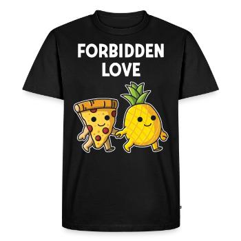 Pizza Hawaï Pizza Ananas Manger Pizza & Ananas - T-shirt Premium bio Homme - noir - Devant - Nico (187cm)