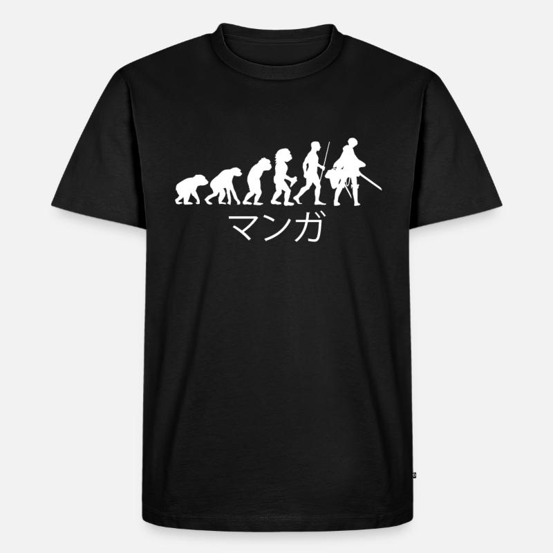 Évolution de l'anime - T-shirt Premium bio Homme - noir