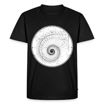 spirale mathématique - T-shirt Premium bio Homme - noir - Devant - Nico (187cm)