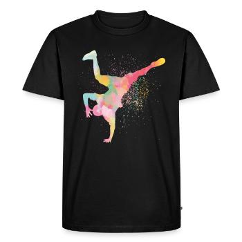 Art vintage de breakdance - T-shirt Premium bio Homme - noir - Devant - Nico (187cm)