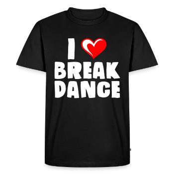 J'adore les breakdancers de breakdance - T-shirt Premium bio Homme - noir - Devant - Nico (187cm)