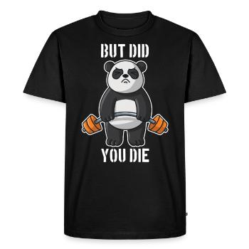 Panda fitness gym workout workout men - Men's Premium Organic T-Shirt - black - Front - Nico (187cm)