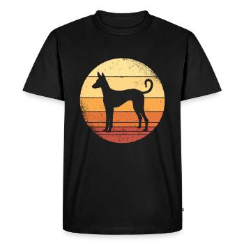 Graphique de chien espagnol Podenco - T-shirt Premium bio Homme - noir - Devant - Nico (187cm)
