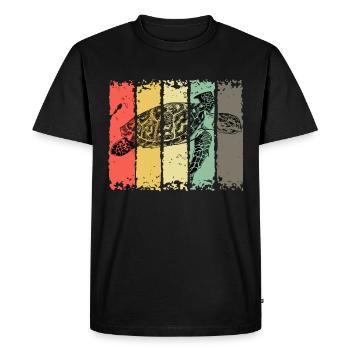 Turtle sea turtle turtle marine animals - Men's Premium Organic T-Shirt - black - Front - Nico (187cm)