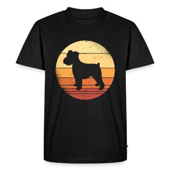 Cadeau de chien de famille graphique miniature Schnauzer - T-shirt Premium bio Homme - noir - Devant - Nico (187cm)