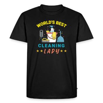 Cadeau de femme de ménage - T-shirt Premium bio Homme - noir - Devant - Nico (187cm)