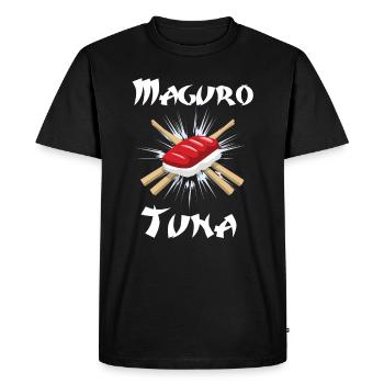 Maguro Thon Thon I Riz Japonais Algues Japon - T-shirt Premium bio Homme - noir - Devant - Nico (187cm)