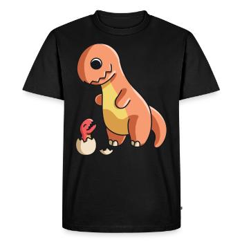 Dinosaur Dino children Dinosaur clothing boys - Men's Premium Organic T-Shirt - black - Front - Nico (187cm)