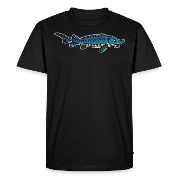 Sturgeon angler funny Don't disturb me - Men's Premium Organic T-Shirt - black - Front - Nico (187cm)