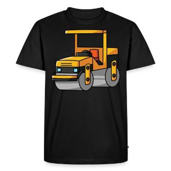 Rouleau chantier de construction machine travailleur de la construction - T-shirt Premium bio Homme - noir - Devant - Nico (187cm)