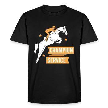 Tournament trotting - Men's Premium Organic T-Shirt - black - Front - Nico (187cm)