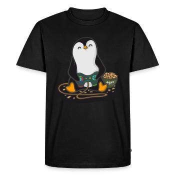 Zocker Penguin - Men's Premium Organic T-Shirt - black - Front - Nico (187cm)