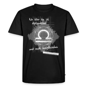 Libra saying - Men's Premium Organic T-Shirt - black - Front - Nico (187cm)