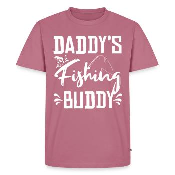 Daddy's fishing buddy son daughter child - Men's Premium Organic T-Shirt - mauve - Front - Nico (187cm)