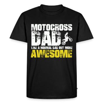 Motocross Dad like a normal Dad but more Awesome - T-shirt Premium bio Homme - noir - Devant - Nico (187cm)