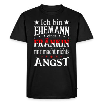 Ich bin Ehemann einer Fränkin Franken - Männer Premium Bio T-Shirt - Schwarz - Vorne - Nico (187cm)
