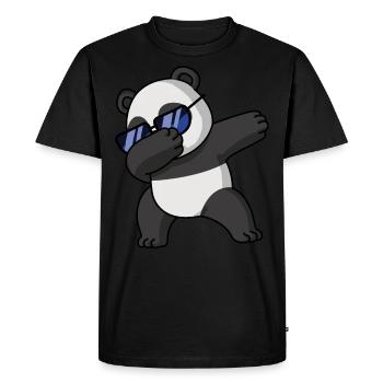 Dabbing panda Lovers Pajama costume - Men's Premium Organic T-Shirt - black - Front - Nico (187cm)