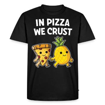 Hawaiian Pizza Pizza Hawaii Funny Pizza & - Men's Premium Organic T-Shirt - black - Front - Nico (187cm)