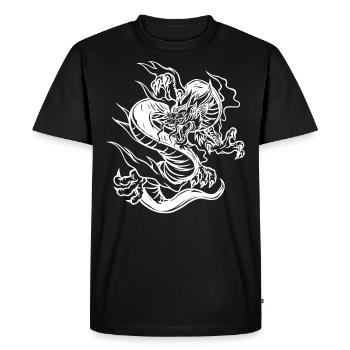 mit chinesischen Drachen chinesischem Drache - Men's Premium Organic T-Shirt - black - Front - Nico (187cm)