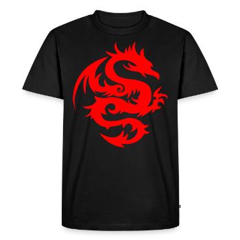 mit chinesischen Drachen chinesischem Drache - Men's Premium Organic T-Shirt - black - Front - Nico (187cm)
