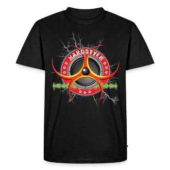 Hardstyle Music Techno - Men's Premium Organic T-Shirt - black - Front - Nico (187cm)