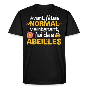 Abeille à miel. Abeilles. Apiculture apiculteur. - T-shirt Premium bio Homme - noir - Devant - Nico (187cm)