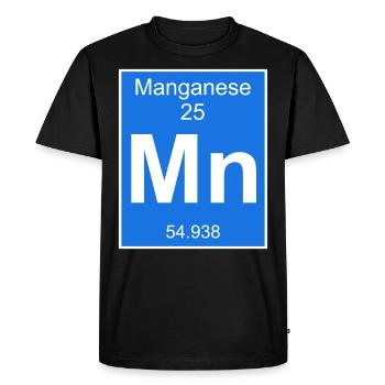Tableau périodique des éléments chimiques du manganèse - T-shirt Premium bio Homme - noir - Devant - Nico (187cm)