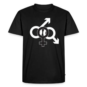 Partage de la femme - T-shirt Premium bio Homme - noir - Devant - Nico (187cm)