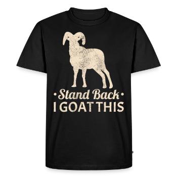 i chèvre cette chèvre drôle se détendre calmer i chèvre ce - T-shirt Premium bio Homme - noir - Devant - Nico (187cm)