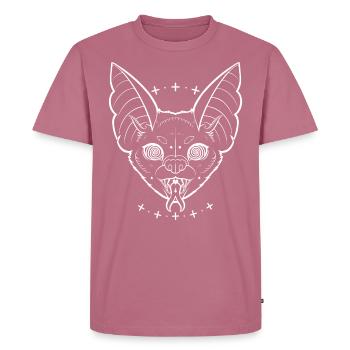 Impression de créature nocturne - T-shirt Premium bio Homme - mauve - Devant - Nico (187cm)