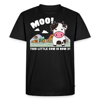 Ferme 2ème anniversaire 2 Ferme anniversaire - T-shirt Premium bio Homme - noir - Devant - Nico (187cm)