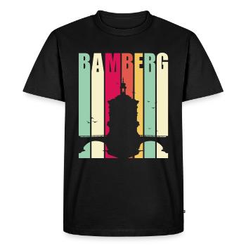 Bamberg Vintage City of Bamberger - Men's Premium Organic T-Shirt - black - Front - Nico (187cm)