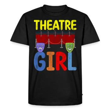 Théâtre Fille Acteurs et amants de théâtre - T-shirt Premium bio Homme - noir - Devant - Nico (187cm)