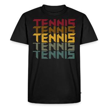 Tennis Tennis Tennis Tennis Players - Men's Premium Organic T-Shirt - black - Front - Nico (187cm)