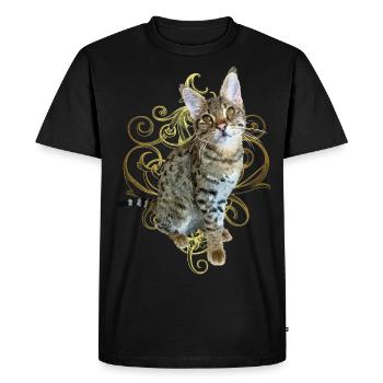 Tabby - Men's Premium Organic T-Shirt - black - Front - Nico (187cm)