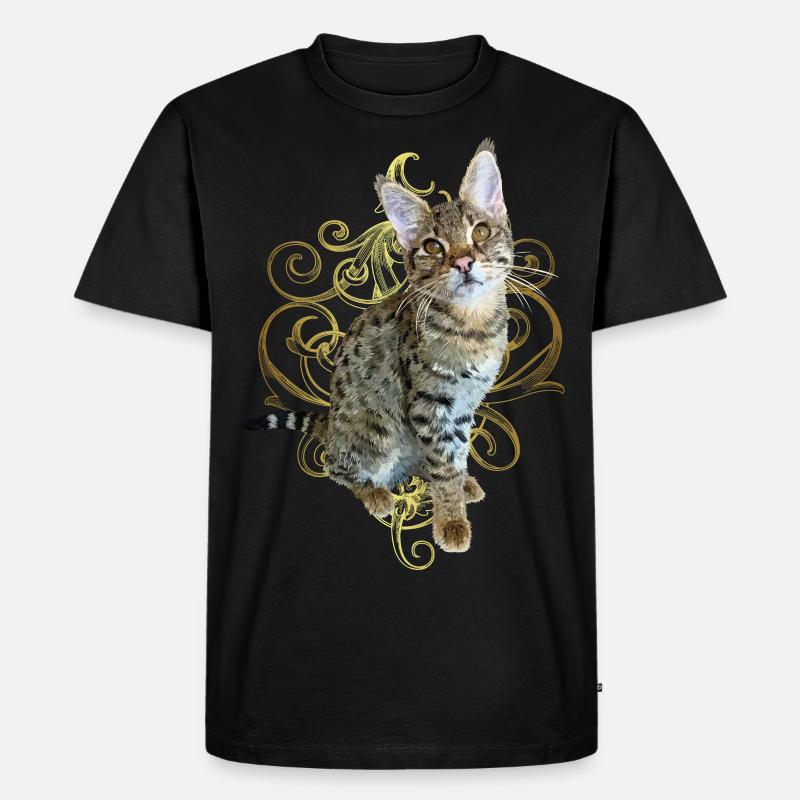 Tabby - Männer Premium Bio T-Shirt - Schwarz
