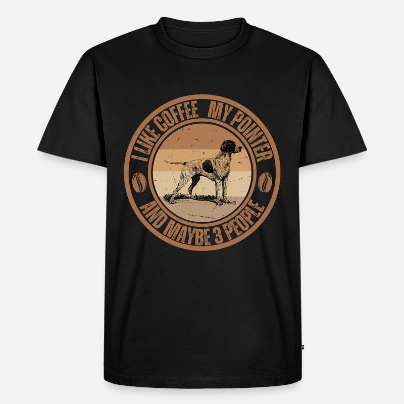 Pointer Café Chien Café - T-shirt Premium bio Homme - noir