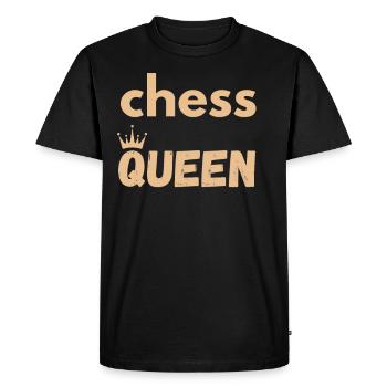 Chess Saying Gift Checkmate Queens Gambit - Men's Premium Organic T-Shirt - black - Front - Nico (187cm)