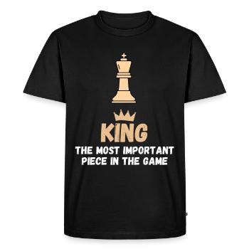 Chess Saying Gift Checkmate Queens Gambit - Men's Premium Organic T-Shirt - black - Front - Nico (187cm)