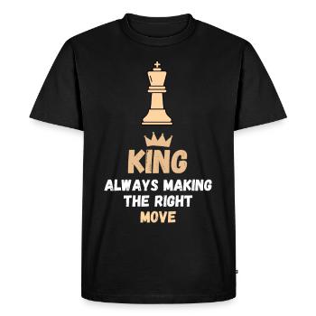 Chess Saying Gift Checkmate Queens Gambit - Men's Premium Organic T-Shirt - black - Front - Nico (187cm)