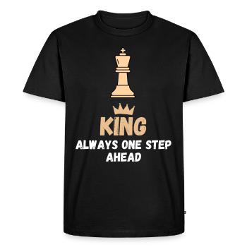 Chess Saying Gift Checkmate Queens Gambit - Men's Premium Organic T-Shirt - black - Front - Nico (187cm)